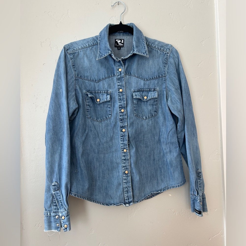 Vintage Rockies Denim Snap Shirt